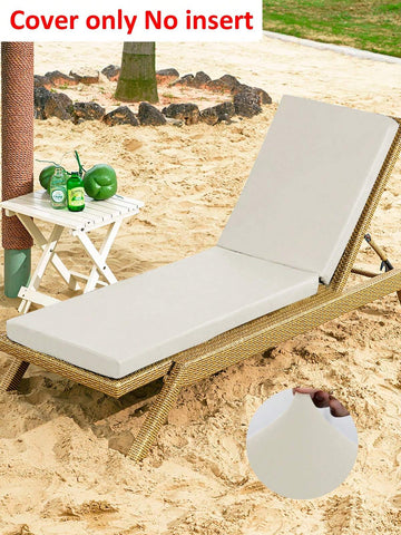 1pc Printed Milk Silk Beach Chair Cover, Removable & Washable Elastic Beach Chair Slipcover, Protective Cover For Pool, Beach Chair